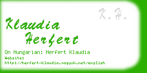 klaudia herfert business card